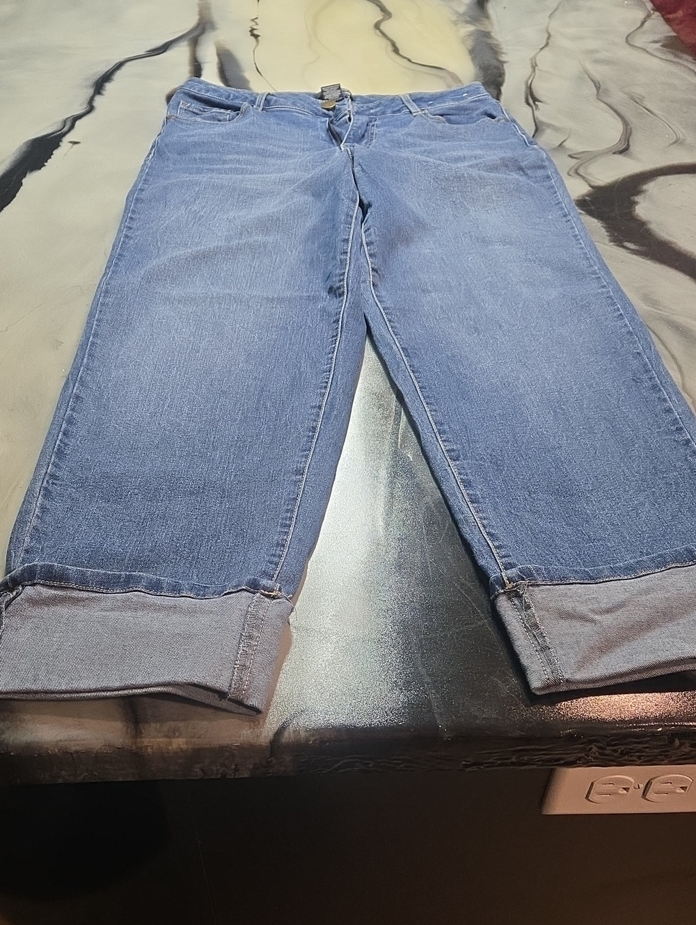 d. jeans Dark Blue Denim Jeans with Contrast Stitching